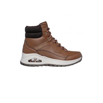 Ghete de piele ecologica cu garnitura de piele ecologica Ghete de piele ecologica cu garnitura de piele ecologica