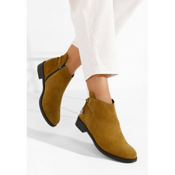 Ghete dama piele Dezara V3 camel