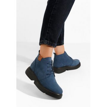 Ghete dama piele Arania navy