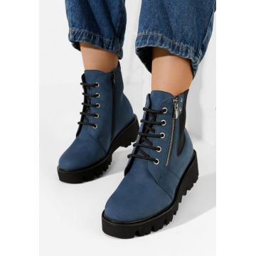 Ghete dama piele Welsa V2 navy