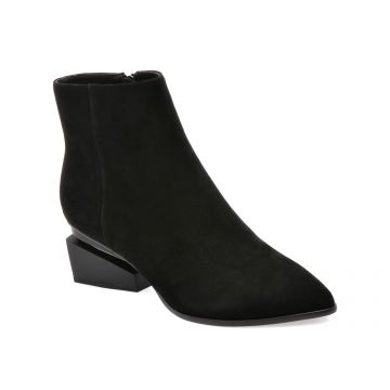 Botine casual EPICA negre, E193, din piele intoarsa