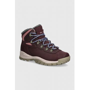 Columbia pantofi Newton Ridge Waterproof Omni-Heat culoarea bordo, 2100221