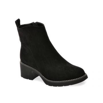 Ghete casual ALDO negre, JI50072, din piele intoarsa