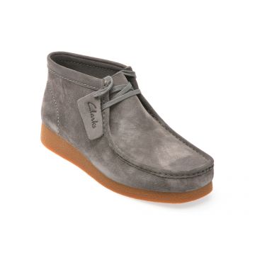 Ghete casual CLARKS gri, WALEVBT, din piele intoarsa