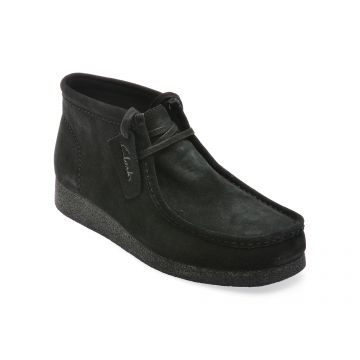 Ghete casual CLARKS negre, WALEVBT, din piele intoarsa