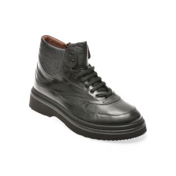 Ghete casual LE COLONEL negre, 70011, din piele naturala