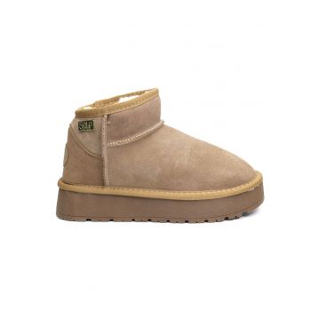 Ghete dama Hugh Platform SCW328030 camel velur