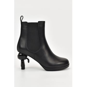 Botine Chelsea cu toc sculptural