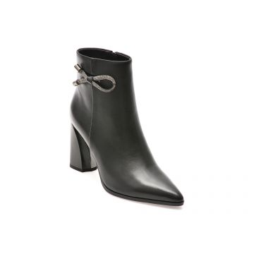 Botine elegante EPICA negre, 4C2302, din piele naturala