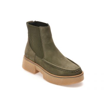 Ghete casual CLARKS verzi, LINOTOP, din nabuc