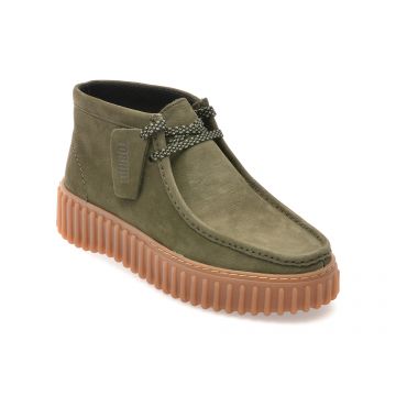 Ghete casual CLARKS verzi, TORHMOS, din nabuc