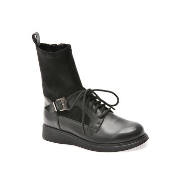 Ghete casual EPICA negre, 3F2379, din piele naturala