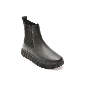 Ghete casual GEOX negre, D46XFB, din piele naturala