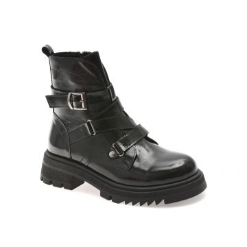 Ghete casual GRYXX negre, 79121, din piele naturala lacuita