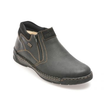 Ghete casual RIEKER negre, B0392, din piele naturala