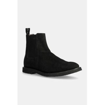 AllSaints botine din piele intoarsa Rhett Suede Boot barbati, culoarea negru, M046FB