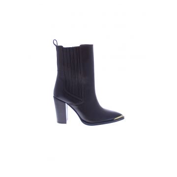 Botine Chelsea de piele cu varf ascutit