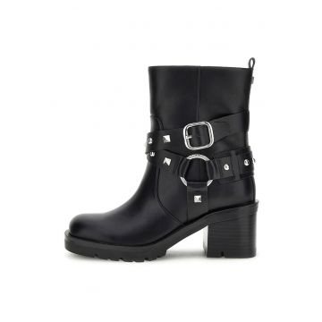 Botine biker de piele ecologica