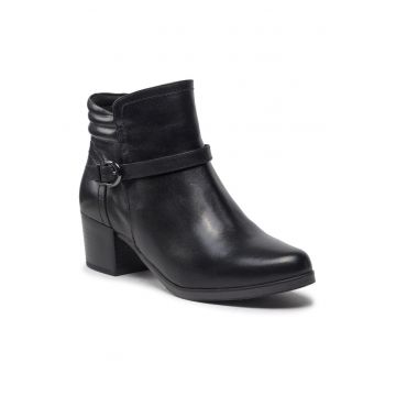 Botine dama - 301235200 - Piele naturala - Negru