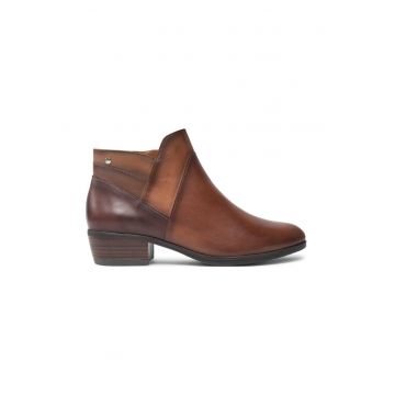 Botine W1U-8732C1 Maro - Piele lacuita