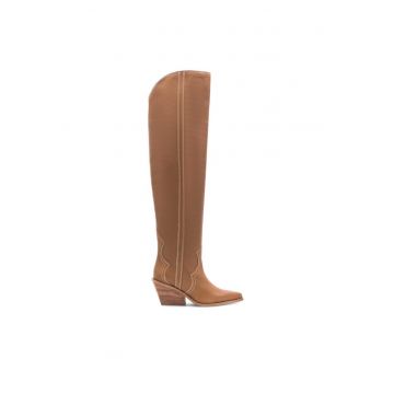 Botine dama - 590558800278936 - Piele naturala - Maro