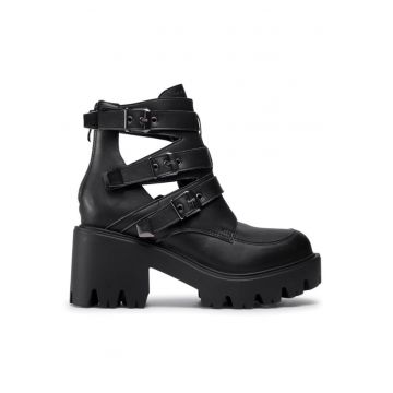 Botine dama 207393158 - Piele ecologica - Negru