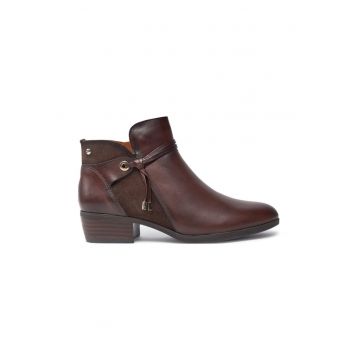 Botine W1U-8505 Maro - Piele lacuita