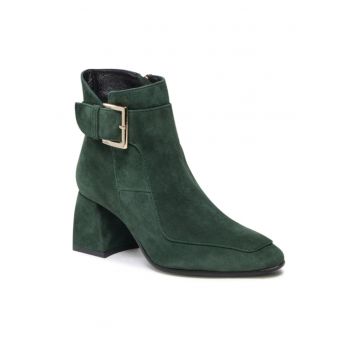 Ghete dama - 300883068 - Verde - Piele naturala/Piele intoarsa