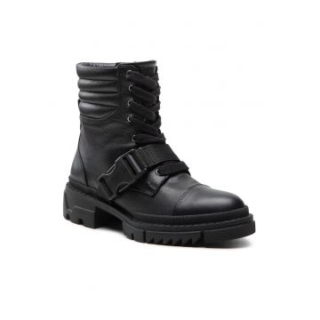 Ghete dama - 301551324 - Piele naturala - Negru