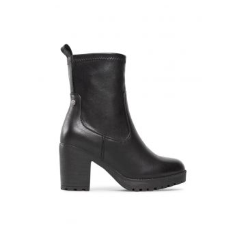 Botine dama - 30334731437 - Textil/Piele intoarsa - Negru