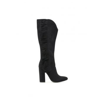 Botine dama - 590486210406537 - Piele ecologica - Negru