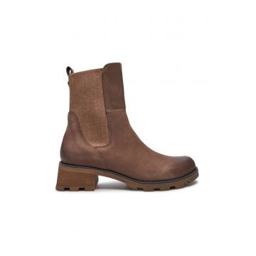 Botine dama - 304310 - Piele nabuc - Bej