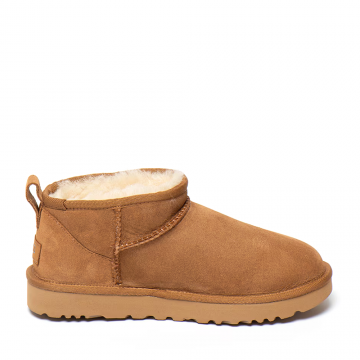 Ghete femei UGG Classic Ultra Mini Chestnut din piele întoarsă 2398DG1116109VCO