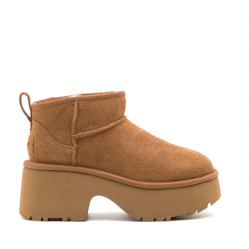 Ghete femei UGG Classic Ultra Mini New Hights Chestnut din piele întoarsă 2398DG1158311VCO