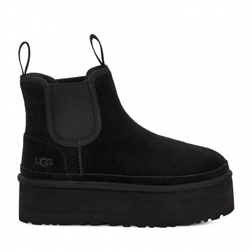 Ghete femei UGG Neumel Platform Chelsea Black din piele întoarsă 2398DG1134526VN