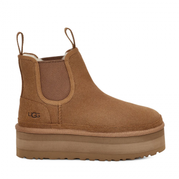 Ghete femei UGG Neumel Platform Chelsea Chestnut din piele întoarsă 2398DG1134526VCO