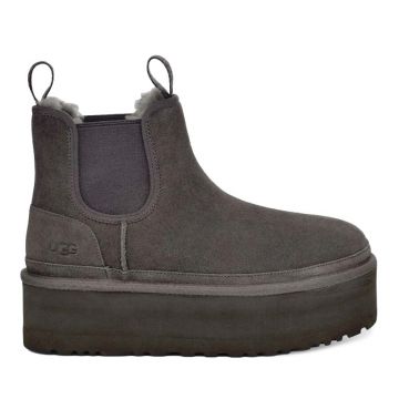 Ghete femei UGG Neumel Platform Chelsea Grey din piele întoarsă 2398DG1134526VGR