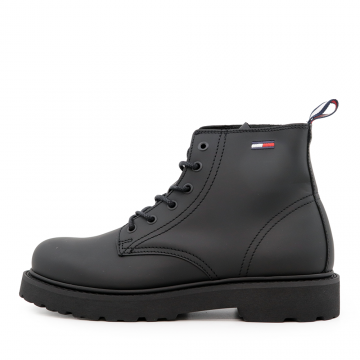 Ghete army bărbați Tommy Hilfiger negre din piele 3414BG1040N