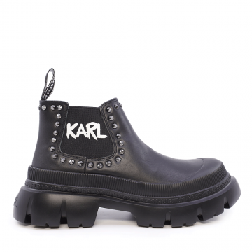 Ghete tip chelsea femei Karl Lagerfeld Trekka Max negre din piele 2056DG43531N