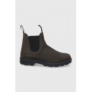 Blundstone Ghete Chelsea de piele 1615 bărbați, culoarea verde