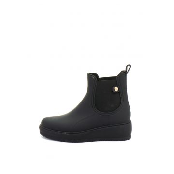 Ghete Chelsea de cauciuc cu talpa wedge