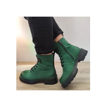 Ghete Casual Dama 50036B 06-N Verde Nubuck - Verde