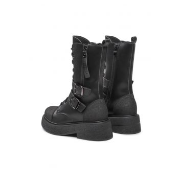 Ghete dama - 303093204 - Negru - Piele ecologica